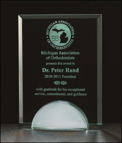Apex Series Glass Award with mirror base