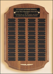 Perpetual/Annual Plaques Perpetual plaque with 40 black brass plates ...