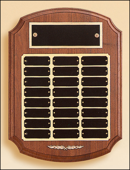 Perpetual plaque with 2 plate combinations.