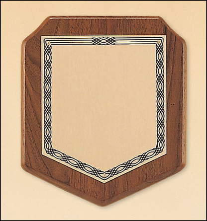 Walnut Plaques American walnut plaque with a brushed brass plate.