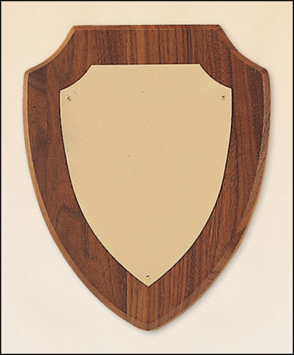 Walnut Plaques American walnut plaque with a brushed brass plate.