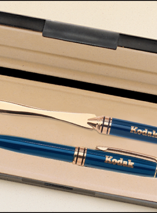 Euro pen and letter opener set.