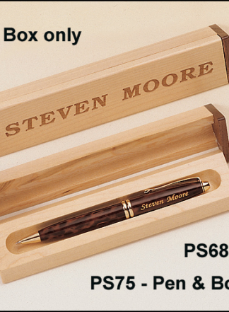 Pens Maple and walnut box only.