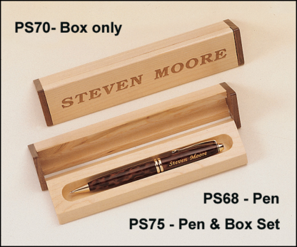 Pens Maple and walnut box only.